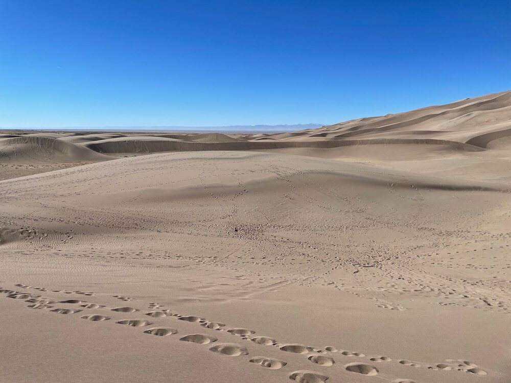 Colorado National Parks - Great Sand Dunes National Park - Footprints in Sand Dunes